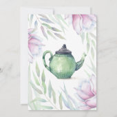 Elegant Magnolia Floral Bridal Tea Party Kaart (Achterkant)