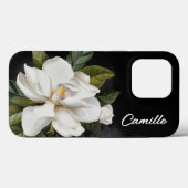 Elegant Magnolia Floral gepersonaliseerd Case-Mate iPhone Case (Achterkant (horizontaal))
