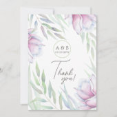 Elegant Magnolia Floral Hartelijk dank Bedankkaart (Voorkant)
