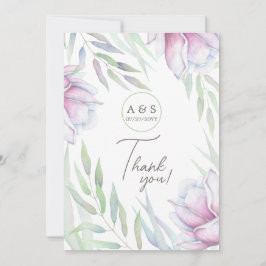 Elegant Magnolia Floral Hartelijk dank Bedankkaart