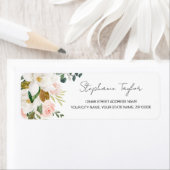 Elegant Magnolia Floral retour adres label (Insitu)