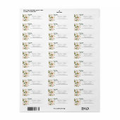 Elegant Magnolia Floral retour adres label (Full Sheet)