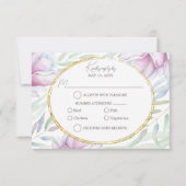 Elegant Magnolia Floral RSVP (Voorkant)