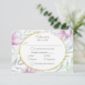 Elegant Magnolia Floral RSVP (Staand voorkant)