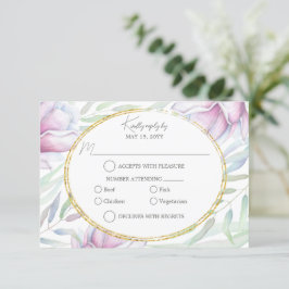 Elegant Magnolia Floral RSVP