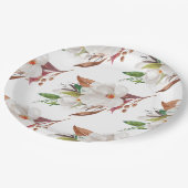 Elegant Magnolia Floral Vrijgezellenfeest Papieren Bordje (Gekanteld)