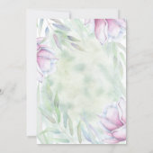 Elegant Magnolia Floral Wedding Kaart (Achterkant)