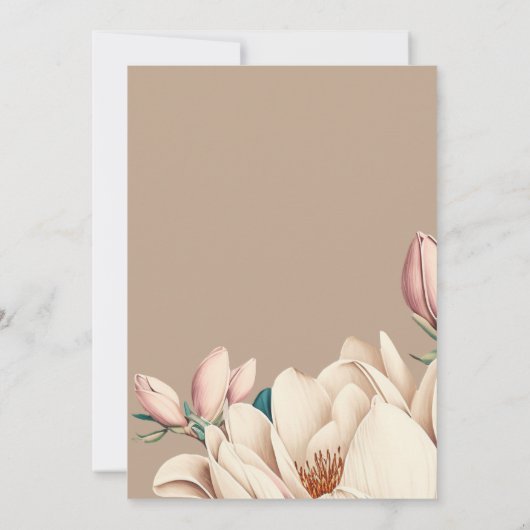 Elegant Magnolia flower - bladen Kaart (Achterkant)