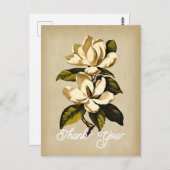 Elegant Magnolia Flower dank u Briefkaart (Voorkant / Achterkant)