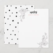 Elegant Magnolia Flowers gepersonaliseerd Notitiekaartje (Voorkant / Achterkant)