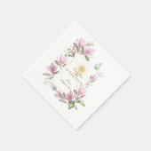 Elegant Magnolia Flowers Gold First Heilige Commun Servet (Hoek)