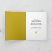 Elegant Magnolia Gold Confetti Foliage Corporate Feestdagen Kaart (Binnen)