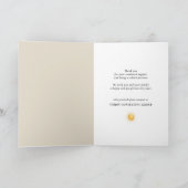Elegant Magnolia Gold Confetti Foliage Corporate Feestdagen Kaart (Binnen)