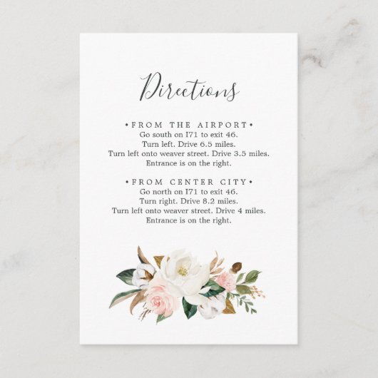 Elegant Magnolia | Kaart voor witte richting (Voorkant)