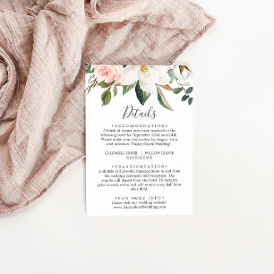 Elegant Magnolia Kaart Witte details behuizing