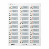 Elegant Magnolia | Label blauw grijs retouradres (Full Sheet)