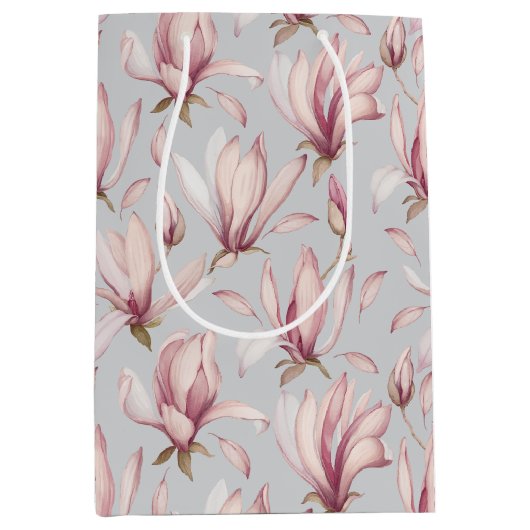 Elegant Magnolia Medium Cadeauzakje (Voorkant)