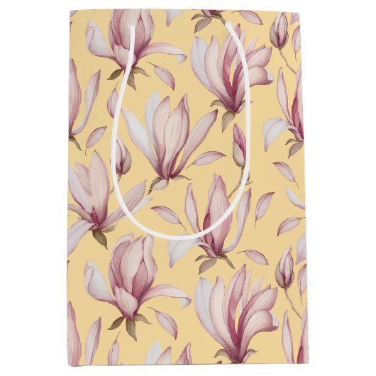Elegant Magnolia Medium Cadeauzakje (Voorkant)
