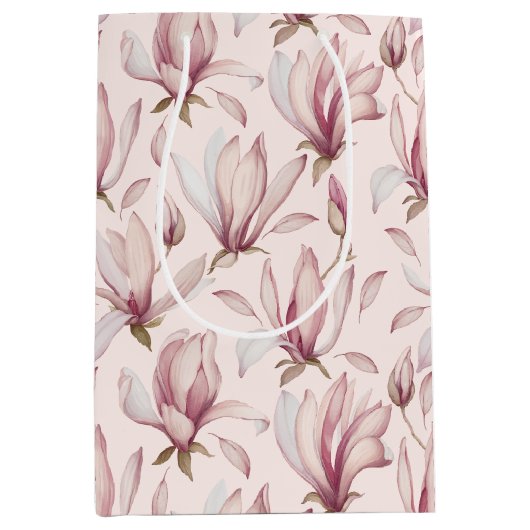 Elegant Magnolia Medium Cadeauzakje (Voorkant)
