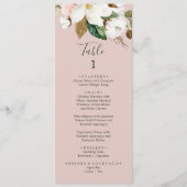 Elegant Magnolia | Menu Blush Pink-tabelnummer (Voorkant)