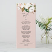 Elegant Magnolia | Menu Blush Pink-tabelnummer (Staand voorkant)