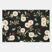 Elegant Magnolia met Berry's en Foliage Holiday Inpakpapier Vel (Voorkant)