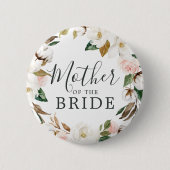 Elegant Magnolia Moeder van het Vrijgezellenfeest  Ronde Button 5,7 Cm (Voorkant)