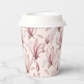 Elegant Magnolia Papieren Bekers (Achterkant)
