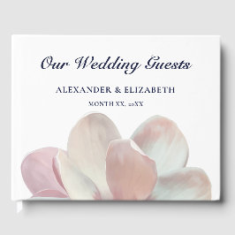 Elegant Magnolia Pink and White Wedding Gastenboek