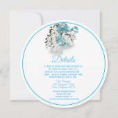 Elegant Magnolia Round Wedding Bells Enclosure Kaart (Voorkant)