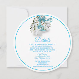 Elegant Magnolia Round Wedding Bells Enclosure Kaart