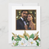 Elegant Magnolia Save the Date (Achterkant)