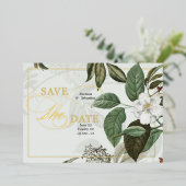 Elegant Magnolia Save the Date Folie Uitnodiging (Staand Voorkant)