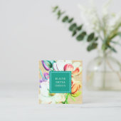 Elegant Magnolia Waterverf Floral Visitekaartje (Staand voorkant)