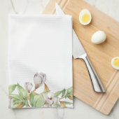 Elegant Magnolia Waterverf Kitchen Towel Theedoek (Quarter Fold)