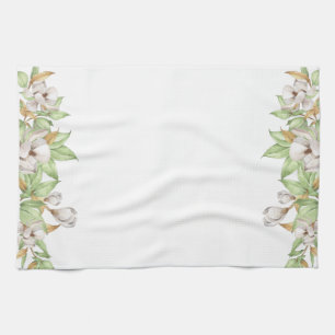Elegant Magnolia Waterverf Kitchen Towel Theedoek