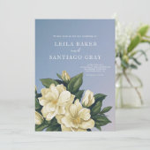 Elegant Magnolia Wedding Invitation (Staand voorkant)