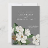 Elegant Magnolia Wedding Invitation (Voorkant)