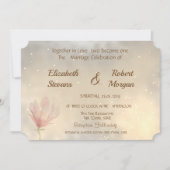 Elegant Magnolia Wedding Invitation Kaart (Voorkant)