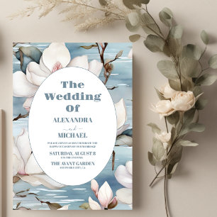 Elegant Magnolia Wedding Kaart