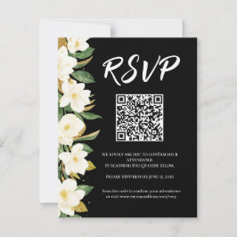 Elegant Magnolia Wedding RSVP Kaartje