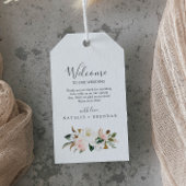 Elegant Magnolia | Welkom witte en witte bruiloft Cadeaulabel