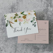 Elegant Magnolia White & Blush Hartelijk dank Brie Briefkaart