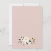 Elegant Magnolia | White en Blush Bat Mitzvah Kaart (Achterkant)