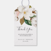 Elegant Magnolia | White en Blush Dankjewel Cadeaulabel (Voorkant)