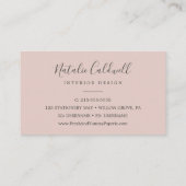 Elegant Magnolia | Wit en Blush Visitekaartje (Achterkant)