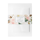 Elegant Magnolia | Wit en onduidelijk huwelijk Uitnodigingen Wikkel (Voorkant Voorbeeld)