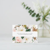 Elegant Magnolia | Witte bruiloft Website RSVP Informatiekaartje (Staand voorkant)