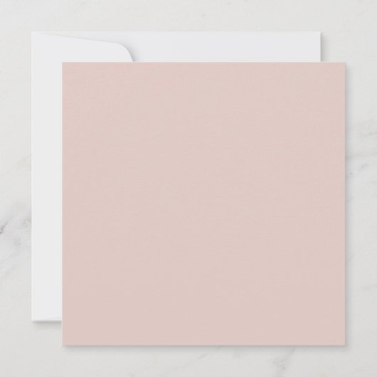 Elegant Magnolia | Witte en Blush Square Weddensch Kaart (Achterkant)