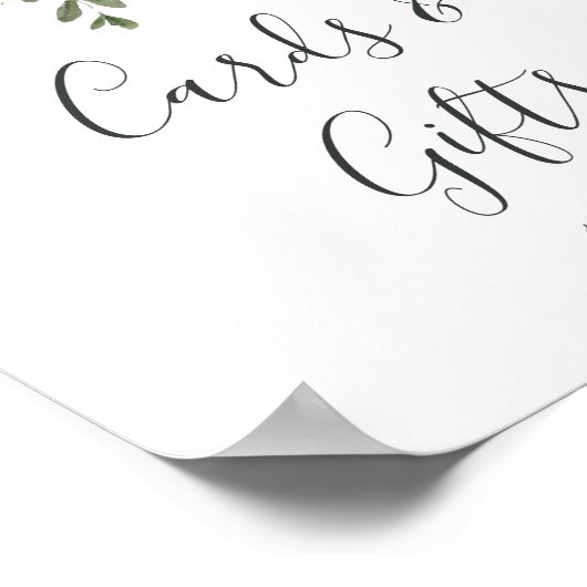 Elegant Magnolia | Witte Kaarten en cadeautjes Poster (Hoek)